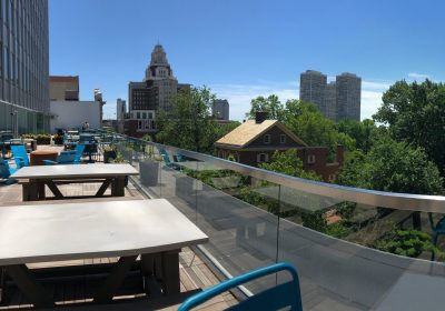 OUTDOOR PATIO OVERLOOKING OLD CITY, PHILADELPHIA