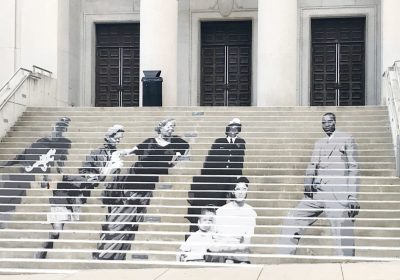 "THE VILLAGE" INSTALLATION FROM HOMECOMING: HILL DISTRICT, USA (2016-19), BY NJAIMEH NJIE, PARTICIPANT IN OPA'S AFTER DINNER CONVERSATIONS PROGRAM