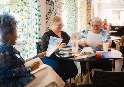 Participants in the convening included members of PA Humanities' Teen Reading Lounge, Youth-Led Humanities and Project Ready programs.