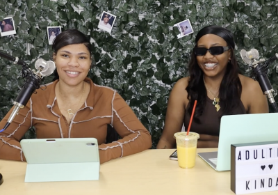 Riley Walker, left, and Kiasa Cunningham host the "Adulting...Kinda?" podcast, recorded at the Chester Cultural Arts & Technology Center, to talk about everything from music and television to dating, mental health and other issues impacting young adults.